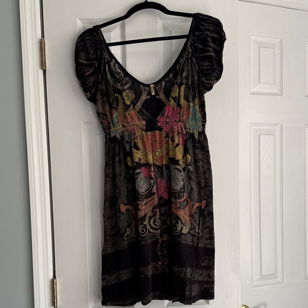 Elan Black Multicolor Dress